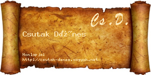 Csutak Dénes névjegykártya